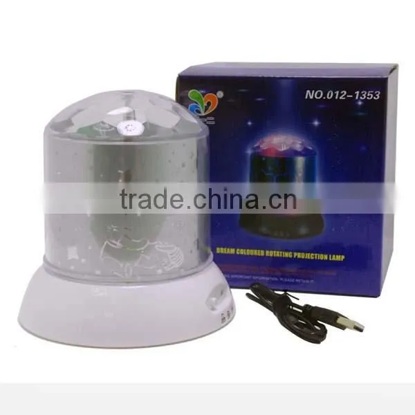 New LED Colorful Rotating Projection Night Light Beautiful Projector Lamp
