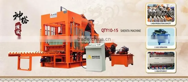 high efficiency.Shenta QTY10-15 hydraform automatic hollow block machine ethiopia