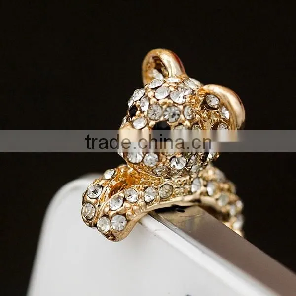 rhinestone dust plug luxurious crown earphone dust,promotion gift A46