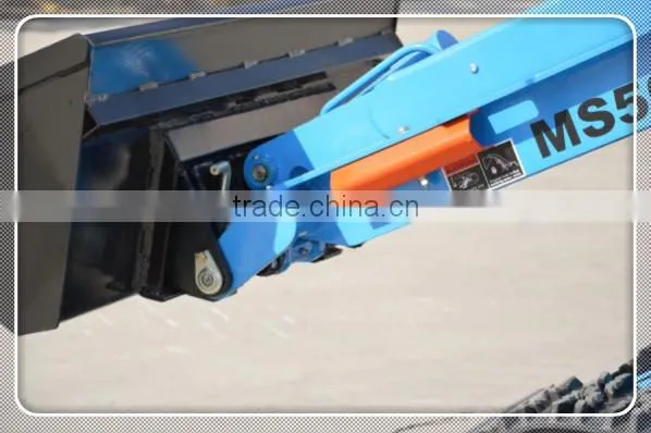 high efficiency stone bucket loader MS500 mini crawler loader