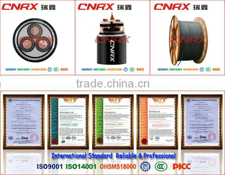 Made in China Ruixin Group Low smoke zerohalogen 4 core aluminium electric Cables