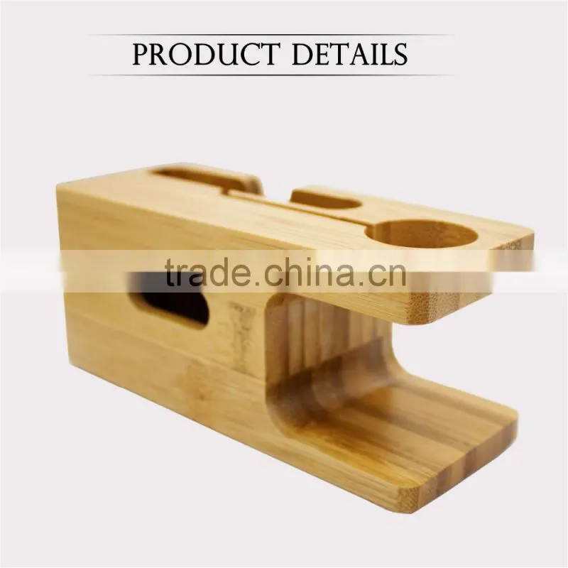 For Apple Watch and Smartphone Wood Multiple Mobile Phone Holder