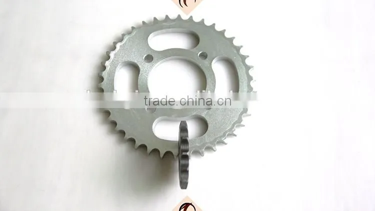 zhejiang jinhua yongkang proffessional manufacturer factory of 428motor chain and titan heat treatment sprocket per set