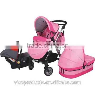 wholesale adjustable handle en1888 top quality 3 in 1 baby stroller