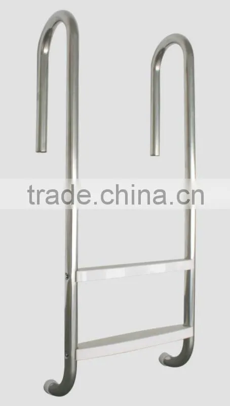 Commercial Stainless Steel Pool Ladder with Plastic Stairs & Safety Handrail P1843 3 steps safety wide step ladders with handrai