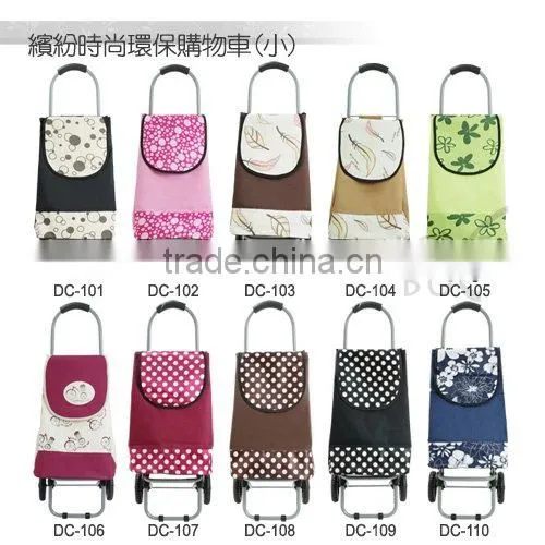 new fashion polyeser/satin design portable shopping carts