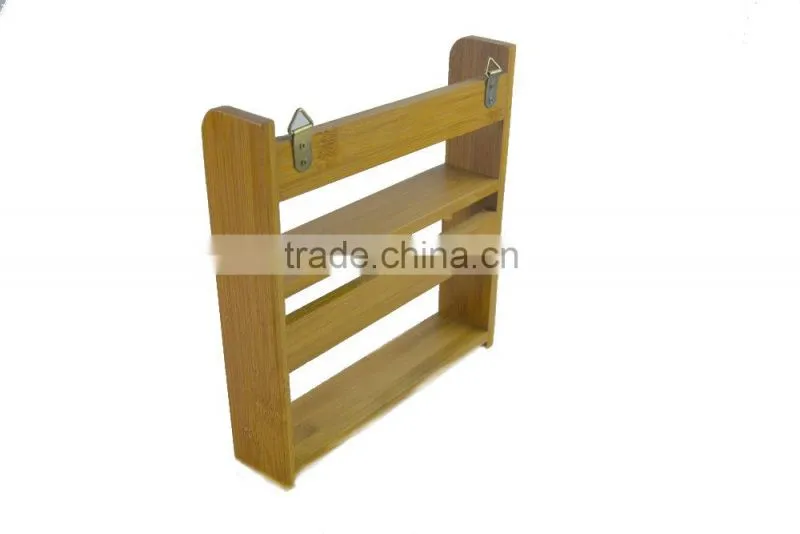 Hot Sale Bamboo Rack Wall Hanging Spice Rack for storage, Rank Kitchen Spice Rack, Kitchen Appliance Rack Home Decoration