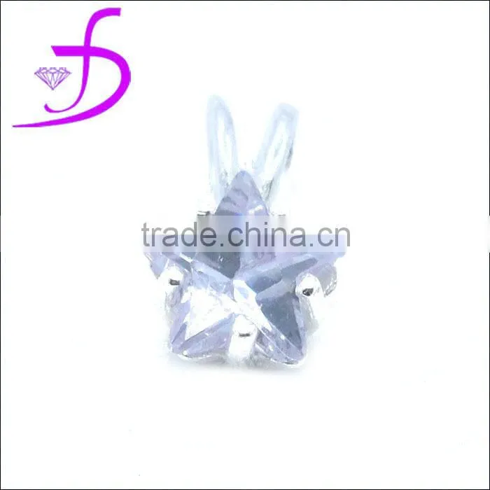 Main stone star shape silver pendant
