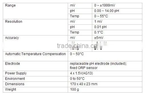 HOT SALE! PH-099 Waterproof pH/ORP/Temperature Meter High quality products