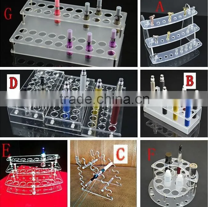 custom clear acrylic plastic e-liquid bottle display stand