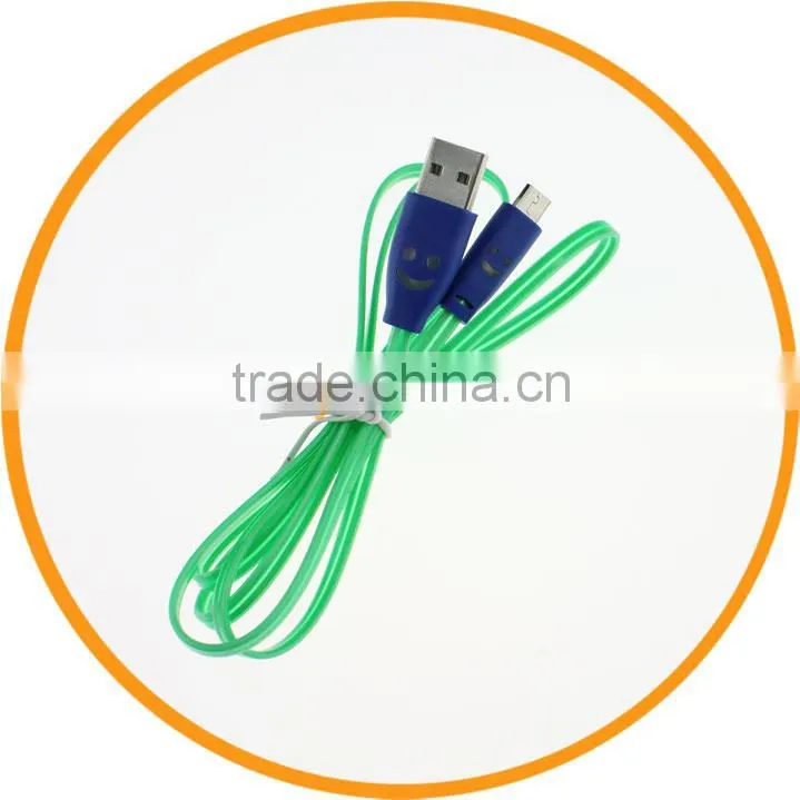 1M Colorful Micro USB LED Charging Cable for Samsung S5 S4 S3 from Dailyetech
