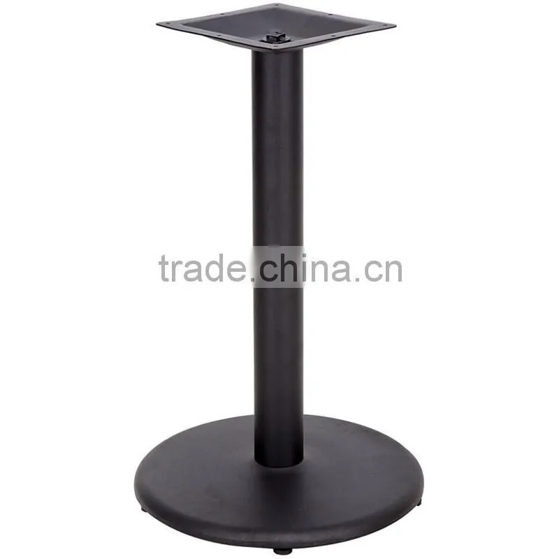 custom made restaurant furniture wooden table top metel base round coffee dining table