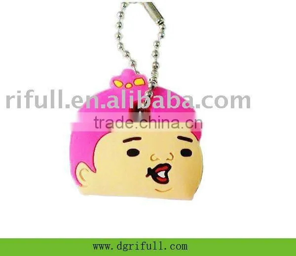 alien silicone bottle cap key chain