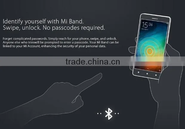 New Xiaomi Mi Band 1S with Heart Rate Sensor Wristband Bluetooth Bracelet Black