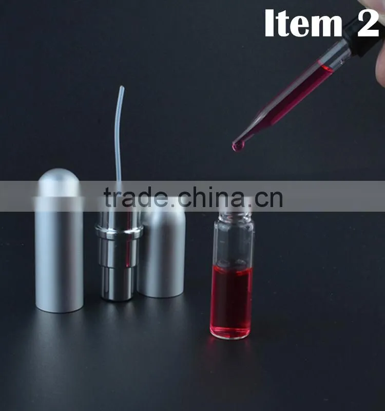 Portable empty aluminum beautiful 5ml refillable metal perfume bottle in stock
