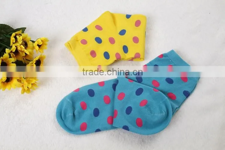 Girls socks wholesale,dotted style print fashion girl or young women fashion ankle socks