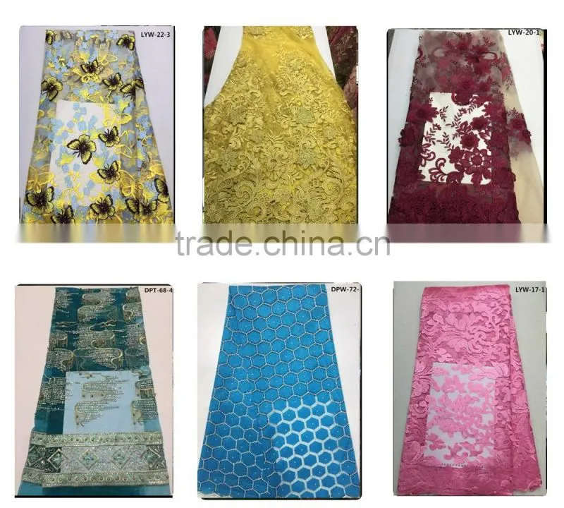 Fantastic wax lace fabrics african super wax hollandaise with big leaves embroidery design guipure lace