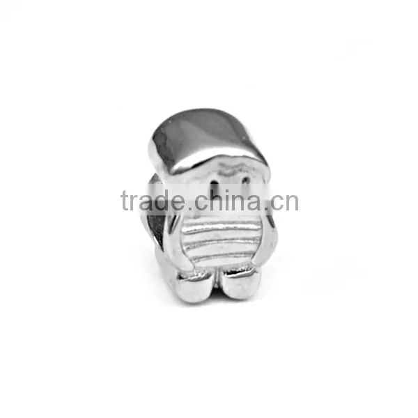 Hot sale silver DIY jewelry accessories stainless steel hole loose beads