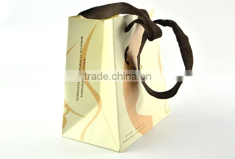 Custom Logo Printed brown craft gift shopping paper bag Wholesale