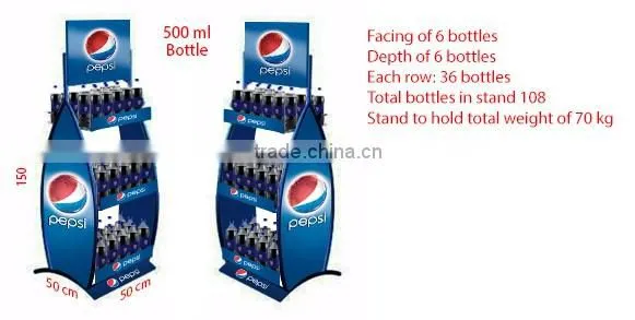 OEM bottled drink metal display stand