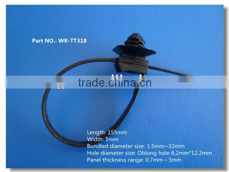 plastic cable tie auto mounting head nylon cable tie