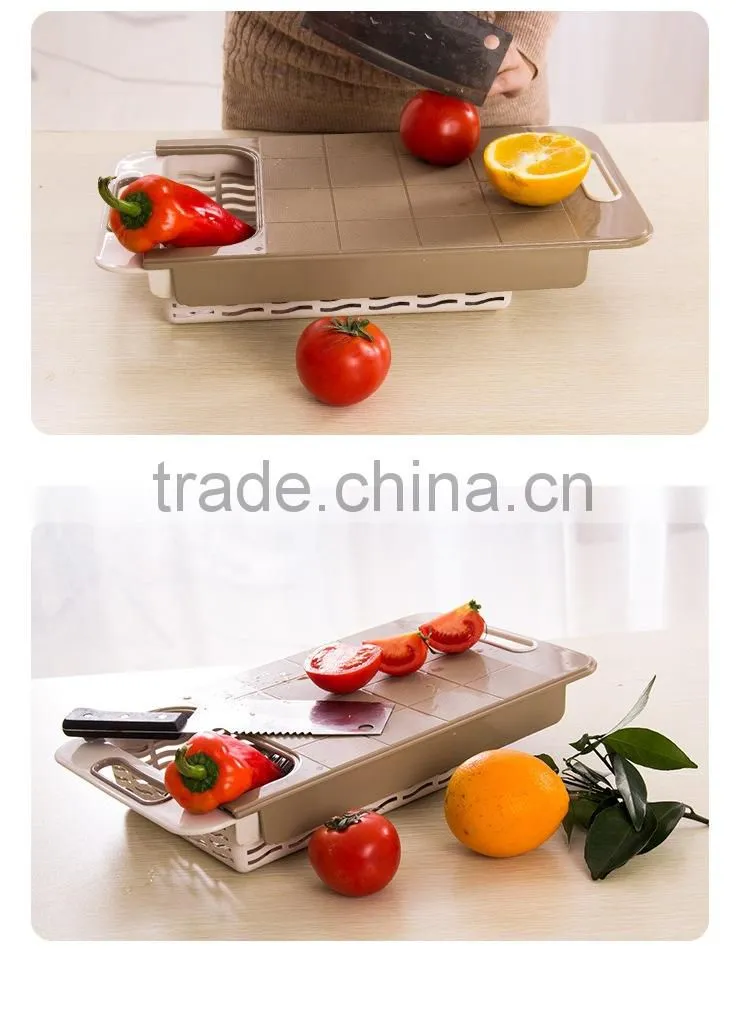 Multifunction Kitchen PP Plastic cutting Board With Drawer