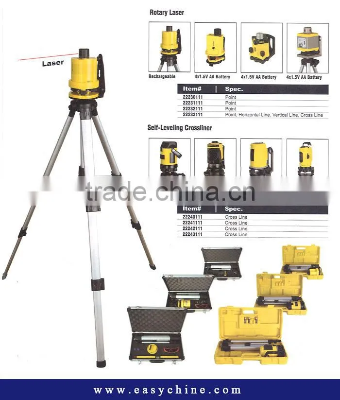 Self Leveling Crossliner Rechargeable Rotary Laser Level