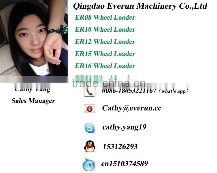 European market hydraulic front end loader ER16 for winter snow