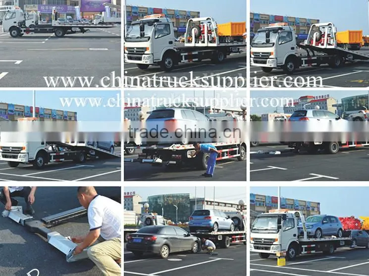 DFAC low price 4 ton tilt tray wrecker tow trucks for sale