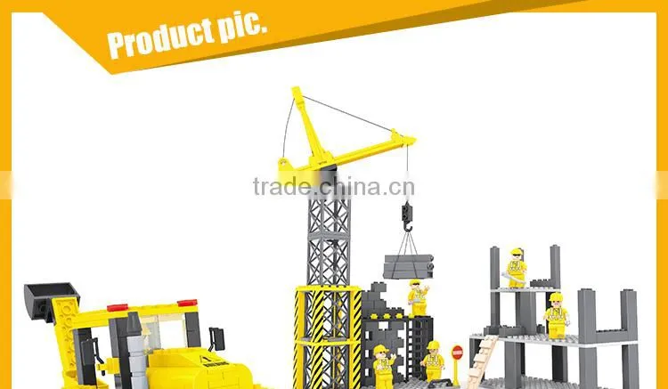 Wholesale Mini engineering truck building for boys childrens building intelligent games toys