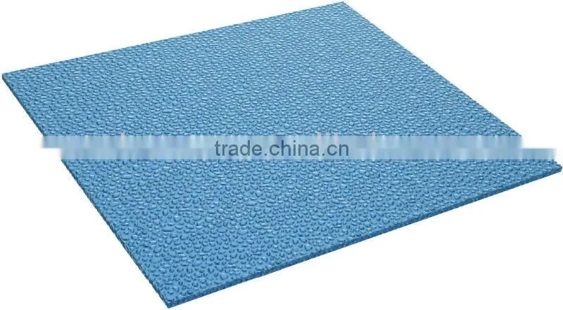 Opaque Lower Temp Plastic Polycarbonate Embossed sheet (Ti-Lite Metallic Blue Solid Embossed)