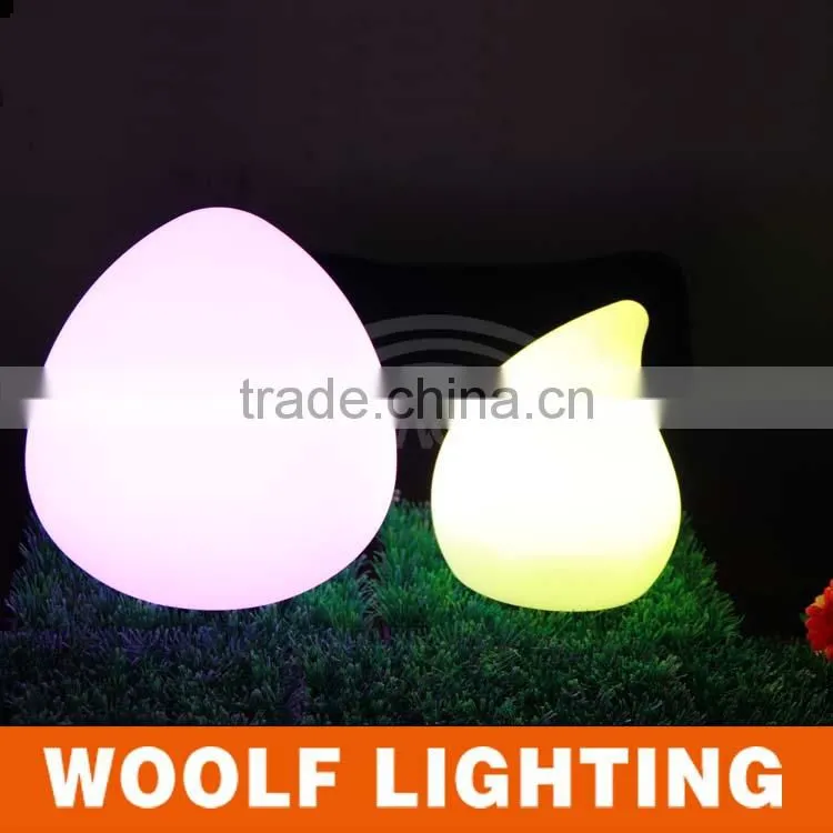 Plastic rechargeable 16 colors RGB waterproof LED peach light