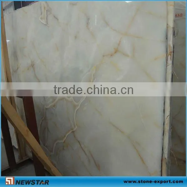 White composite onyx tiles (onyx laminated Glass tiles )