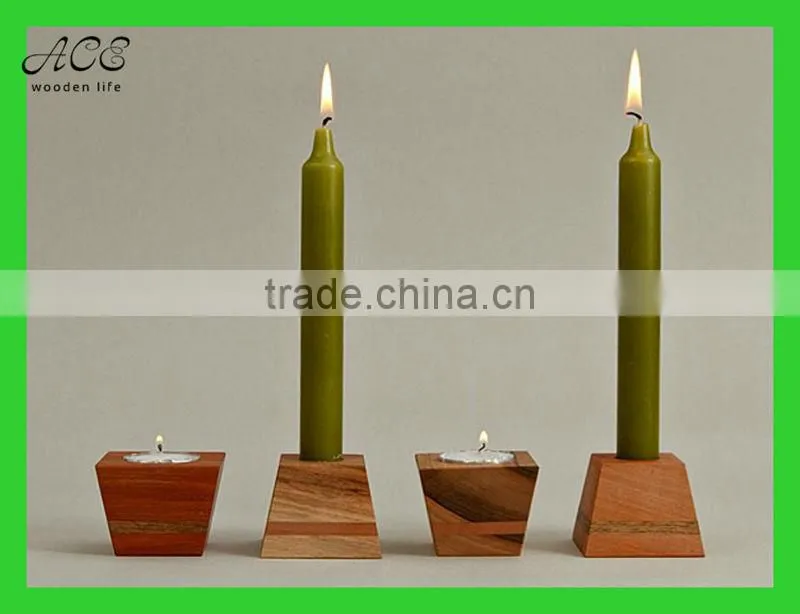 Custom wooden candlestick Wooden candle holder