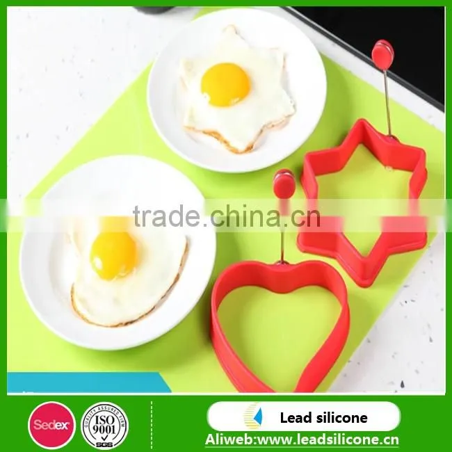 Kitchen Tools In Non-Stick Fried Egg Cooker Moulds / Silicone Pancake Mold Frying Egg Ring
