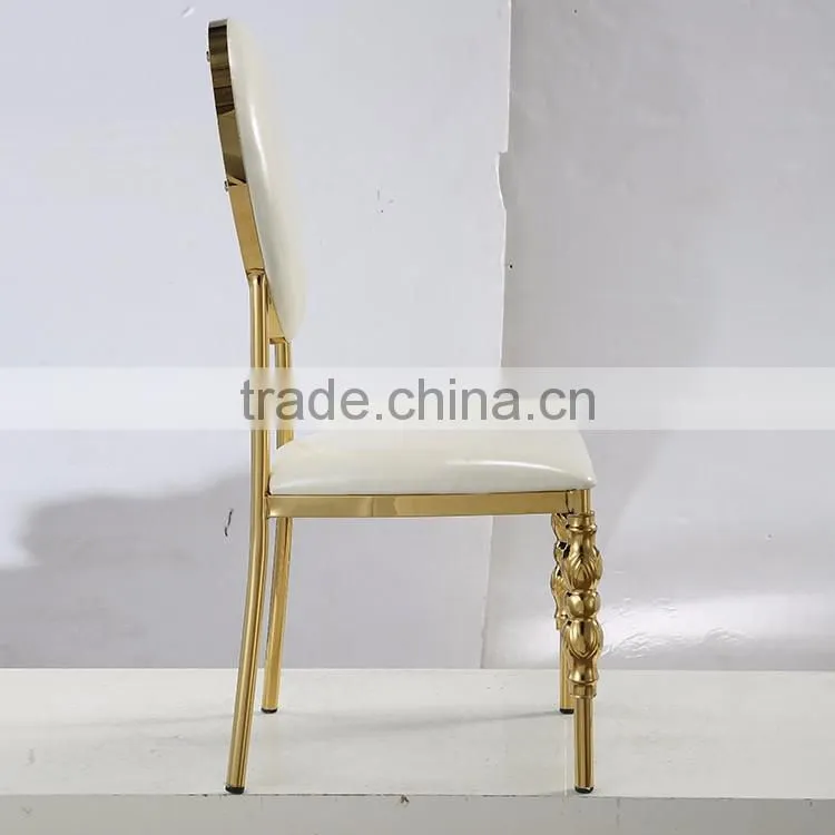 Mid century modern design stainless steel chair stainless steel banquet chair