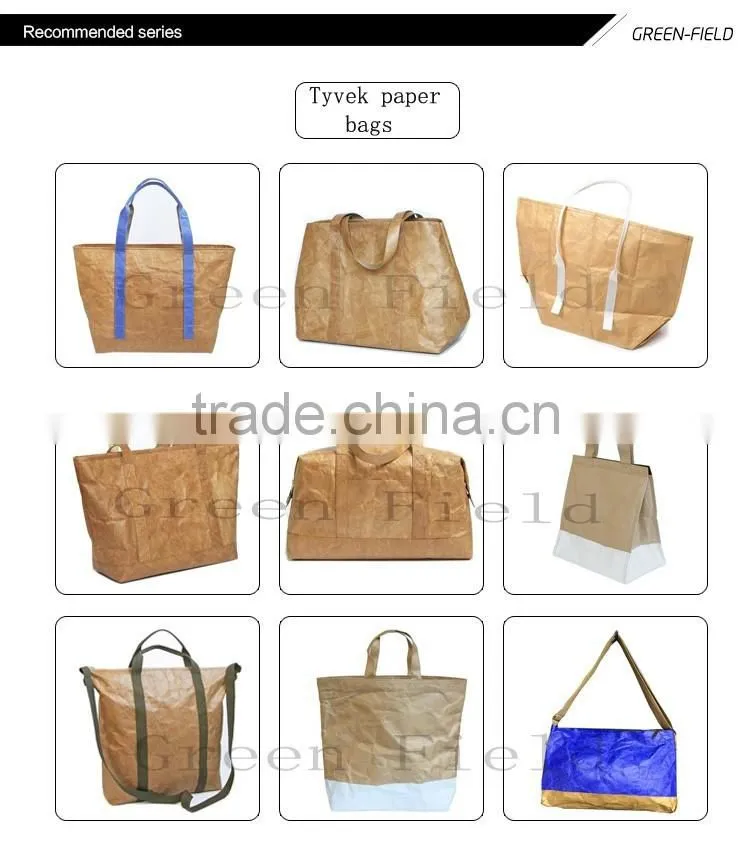 custom logo tyvek waterproof storage bag table use folding paper storage bag