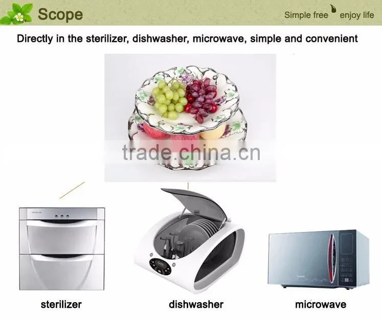 Hot sale ceramic candy tray ,golden electroplating fruit tray