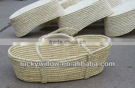 hand made white wickerbaby cloth basket for home use