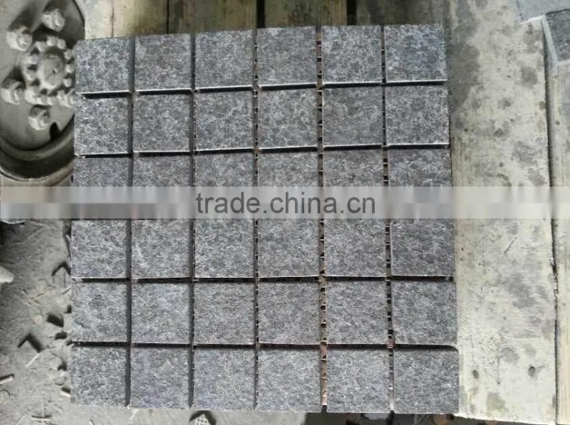 Black Granite Mesh Paving Cheap Black Paver Granite Paving Stone
