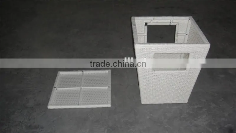 White Aluminum Outdoor Furniture Waterproof Rattan Storage Boxs