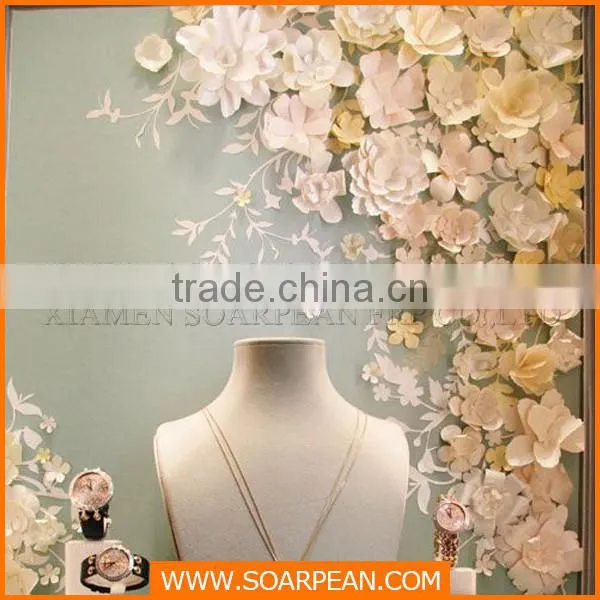 Paper flower display props for perfume store window display