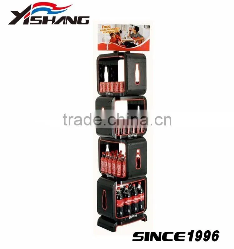 3 tiers vine free standing wheels store candy display rack