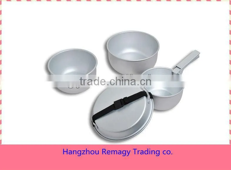 anodized Aluminum 6 pieces cook ware set /outdoor camping frying pan