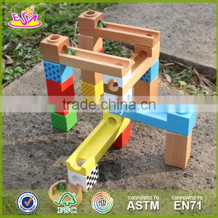 Wholesale colorful wooden blocks toy top quality building wooden blocks toy for kids W13A014