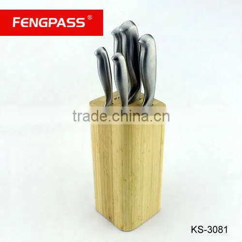 5pcs kitchen knife with wood block (531-609-33)