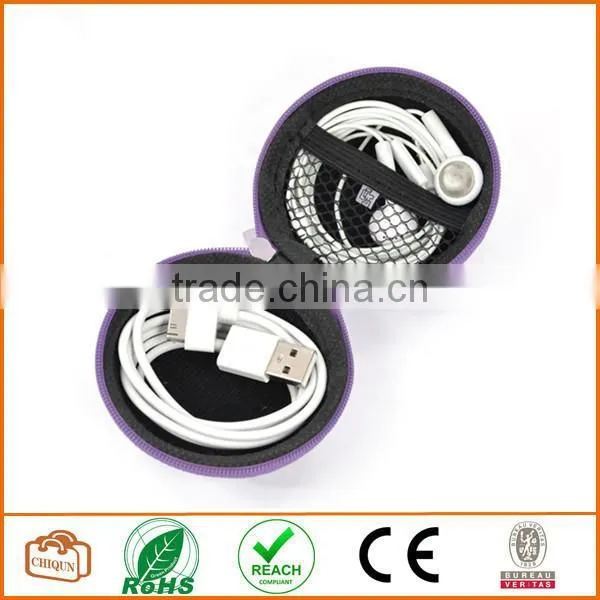 (Black and Purple) Earphone handsfree Headset HARD EVA Case