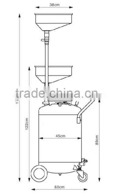 30 Gallon Pneumatic Waste Oil Drainer Extractor