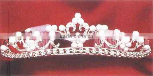 Fashion Pearl Rhinestone Hair Products Bridal Headband