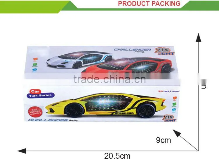 Cheap 3D plastic toy battery operated car racing play games